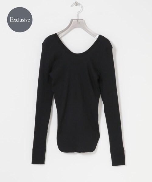 URBAN RESEARCH（アーバンリサーチ）の「『別注』HAKUJI×URBAN RESEARCH　ORGANIC COTTON LONG-SLEEVE PULLOVER（Tシャツ/カットソー・レディース・NAVY/BLACK/WHITE・Free）」の2枚目の写真