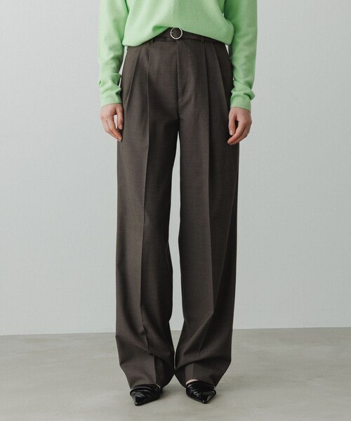 ADAM ET ROPE'（アダムエロペ）の「【EMOELLE】ベルテッドスラックス（スラックス・レディース・グレー系/キャメル系・36/38）」の5枚目の写真