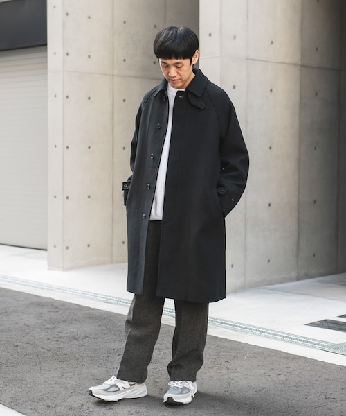 URBAN RESEARCH DOORS（アーバンリサーチドアーズ）の「ウールメルトンステンカラーコート（ステンカラーコート・メンズ・CHECK/CHARCOAL/BLACK・M/L）」の9枚目の写真