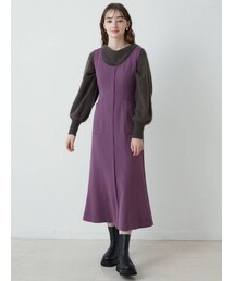 LAGUNAMOON | バイカラーステッチジャンパースカート(ジャンパースカート)