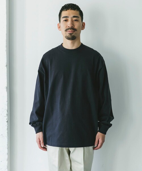URBAN RESEARCH DOORS(アーバンリサーチドアーズ)の「10.5オンス ヘビーウェイトロングスリーブTシャツ(Tシャツ/カットソー・メンズ・C.NAVY/WHITE/MIX WHITE・M/L)」の22枚目の写真