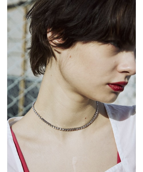 jouetie（ジュエティ）の「ラインストーンチョーカー（ネックレス・レディース・クリア/ピンク/シルバー/ゴールド・F）」の9枚目の写真