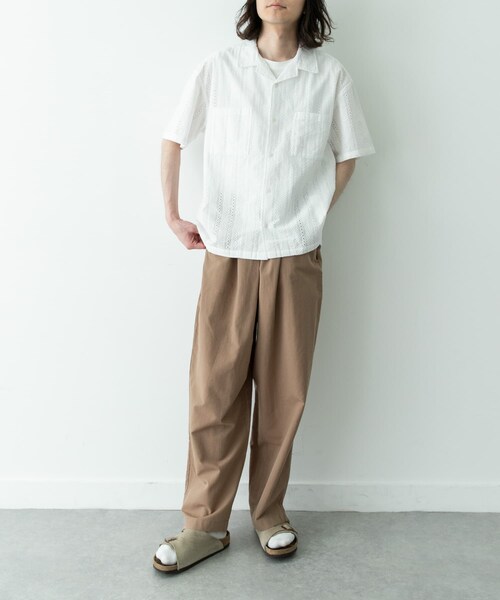 URBAN RESEARCH Sonny Label（アーバンリサーチサニーレーベル）の「リネン混ワイドイージーパンツ（その他パンツ・メンズ・ブラック/ベージュ・S/M/L）」の22枚目の写真