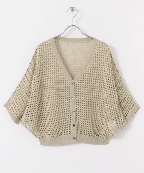 ITEMS URBANRESEARCH（アイテムズ アーバンリサーチ）の「メッシュニットカーディガン（カーディガン/ボレロ・レディース・BLK/GREGE/BRN・FREE）」の21枚目の写真