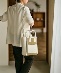 【E'POR】 I BAG Medium(キャンバスコンビ縦型トートバッグ)