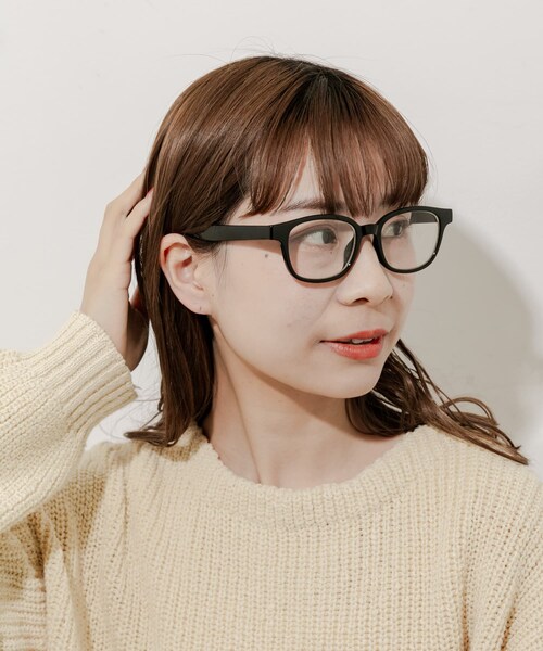SMELLY（スメリー）の「ウェリントンタイプダテメガネ（メガネ・レディース・BLK/DEMI・-）」の5枚目の写真