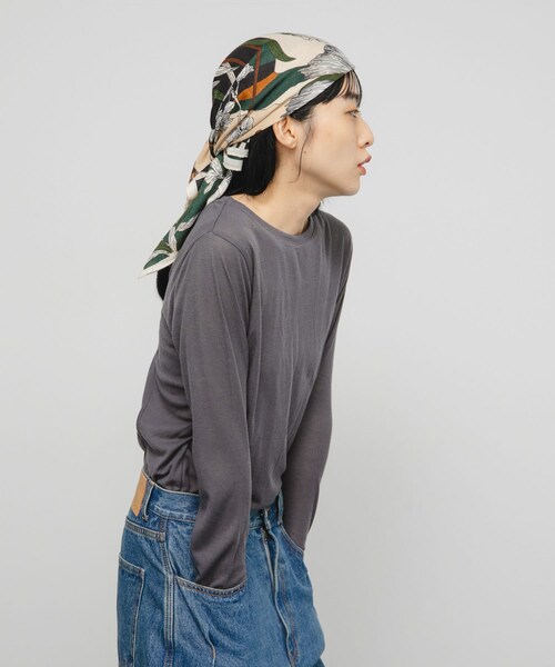 KBF（ケイビーエフ）の「シアーリブデザインカットソー（Tシャツ/カットソー・レディース・L.BEIGE/PINK/CHARCOAL・one）」の7枚目の写真