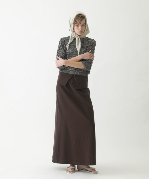 LAATO（ラート）の「flare long  skirt  set（スカート・レディース・シャドウ/チョコレート/ナッツ・Free）」の19枚目の写真