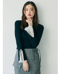 dazzlin | ヘムレースフレアニットトップス(ニット/セーター)