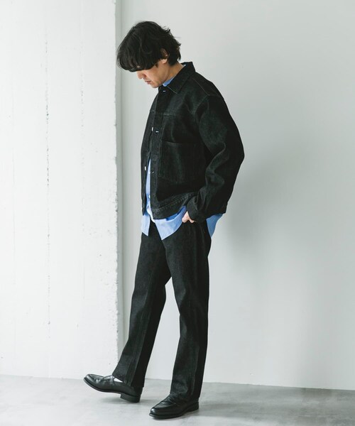 URBAN RESEARCH DOORS（アーバンリサーチドアーズ）の「13.3oz デニムジャケット（デニムジャケット・メンズ・INDIGO/BLACK・M/L）」の9枚目の写真