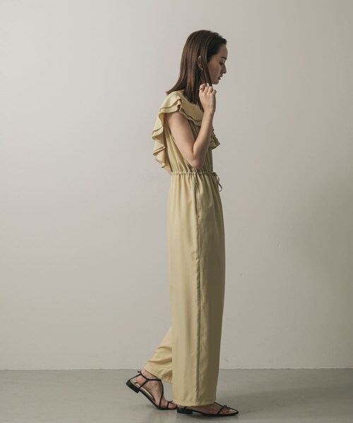 SENSE OF PLACE by URBAN RESEARCH（センスオブプレイスバイアーバンリサーチ）の「フリルオールインワン（サロペット/オーバーオール・レディース・Y.BEG/NAVY/BLACK・S/M）」の16枚目の写真