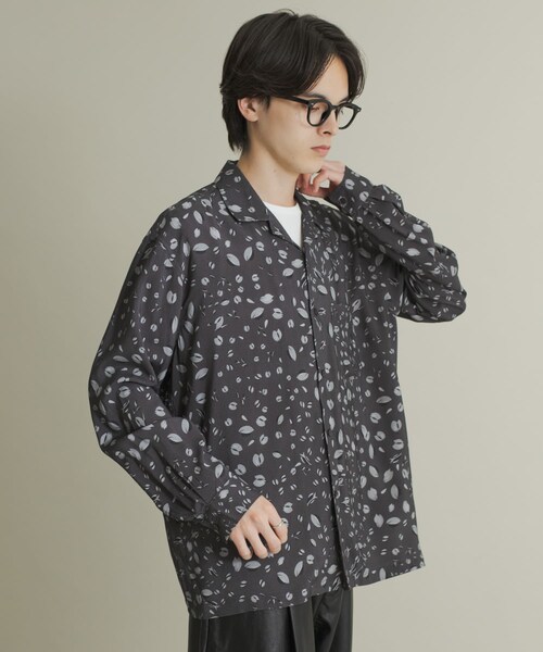 SENSE OF PLACE by URBAN RESEARCH(センスオブプレイスバイアーバンリサーチ)の「アソートパターンオープンカラーロングスリーブシャツ(シャツ/ブラウス・メンズ・BLK×CHA/L.BEG×GRN/NVY×BLU・M/L)」の12枚目の写真