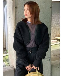 EMODA | クロップドボアボレロ(カーディガン/ボレロ)