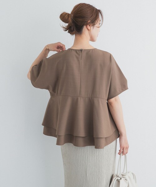 URBAN RESEARCH DOORS(アーバンリサーチドアーズ)の「ペプラムティアードブラウス(シャツ/ブラウス・レディース・INK BLACK/BROWN/BLUE・Free)」の15枚目の写真