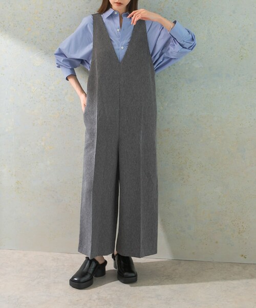 URBAN RESEARCH ROSSO（アーバンリサーチロッソ）の「2WAYワイドオールインワン（サロペット/オーバーオール・レディース・beige/gray・36/38）」の11枚目の写真
