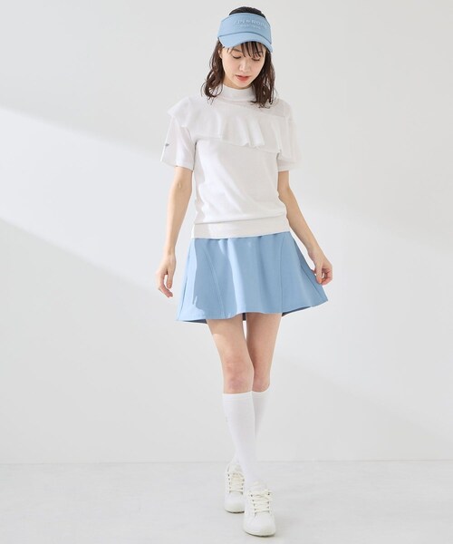 ROPE'(ロペ)の「ライトデニム風フレアスカート/UV・接触冷感(スカート・レディース・ブラック/ネイビー/サックス・L/M/S)」の14枚目の写真