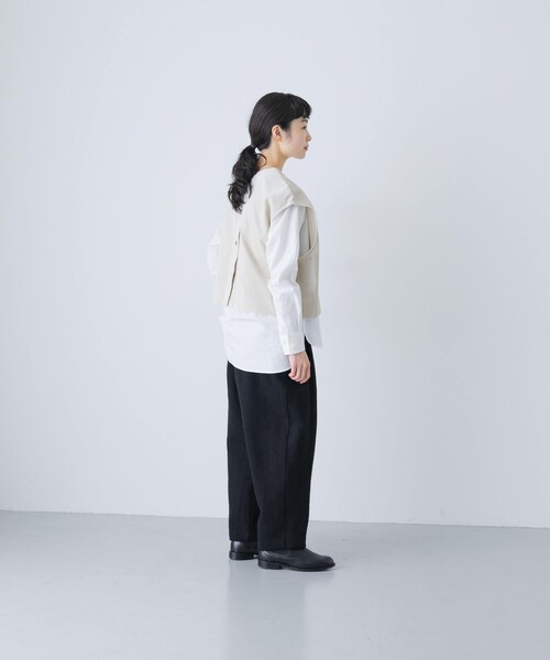 かぐれ（カグレ）の「コットンベルベット2WAYベスト（ベスト・レディース・GREGE/BROWN・Free）」の9枚目の写真