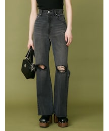 EVRIS | ダメージワイドデニムパンツ(デニムパンツ)