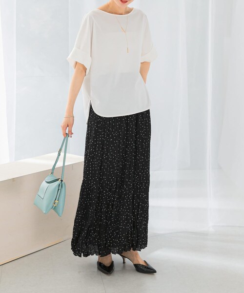 URBAN RESEARCH ROSSO（アーバンリサーチロッソ）の「UVカットデザインスリーブプルオーバー（Tシャツ/カットソー・レディース・OFF WHITE/MOCHA/YELLOW/NAVY・FREE）」の7枚目の写真