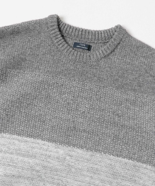 ITEMS URBANRESEARCH（アイテムズ アーバンリサーチ）の「リサイクルヤーン グラデーションニット（ニット/セーター・メンズ・BEG/GRY/BLK・M/L）」の16枚目の写真