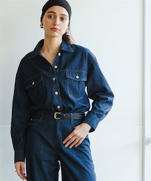 Maison INNESS | 【i Deni】ライトデニムシャツジャケット（はっ水）（セットアップ可能）＜大きいサイズ有＞(シャツ/ブラウス)