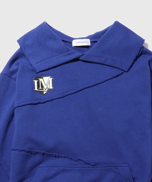 ADAM ET ROPE'(アダムエロペ)の「【LIBRIO MENDONCA/リブリオ メンドンサ】SHIRT DOCKING SWEAT PULLOVER(スウェット・メンズ・ライトグレー/ブルー・M/XL)」の6枚目の写真