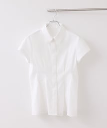 VIS（ビス）の「ウエストタックペプラム半袖シャツブラウス（シャツ/ブラウス）」
