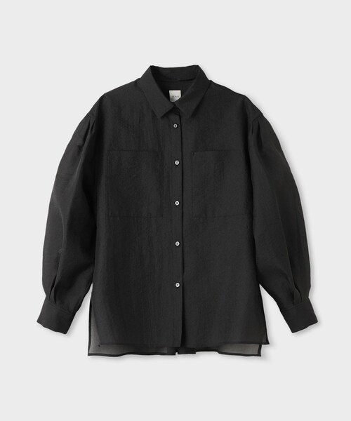 ROPE'(ロペ)の「【一部店舗限定】【REALM(レルム)】SHEER SHIRT|シアービッグシャツ(シャツ/ブラウス・レディース・ブラック/ホワイト/ベージュ・38)」の5枚目の写真