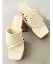 EVRIS | コルクスクエアトゥサンダル(サンダル)