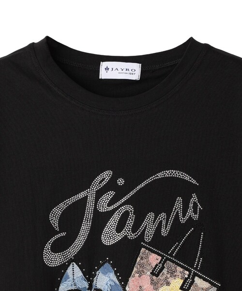 Jayro(ジャイロ)の「ラインストーンヒール&バッグTシャツ(Tシャツ/カットソー・レディース・ブラック系/ホワイト系・F)」の21枚目の写真