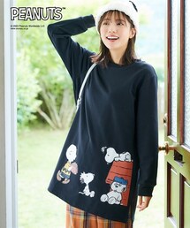 nissen | 大きいサイズ デザインチュニック/PEANUTS(チュニック)