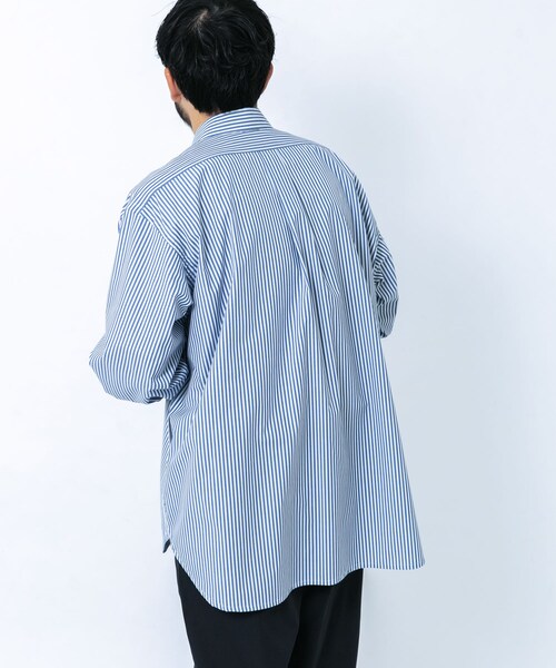 EKAL（エカル）の「エステネージュ ロングスリーブシャツ（シャツ/ブラウス・メンズ・サックス/ストライプ・M/L）」の9枚目の写真