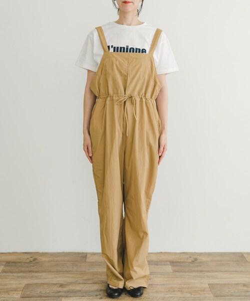 ITEMS URBANRESEARCH（アイテムズ アーバンリサーチ）の「ナイロンサロペット（サロペット/オーバーオール・レディース・BLK/BEG・FREE）」の14枚目の写真