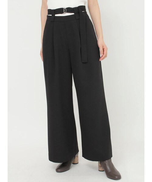 MERCURYDUO（マーキュリーデュオ）の「ダブルウエストベルトパンツ（その他パンツ・レディース・チャコールグレー/ブラック・S/M）」の8枚目の写真