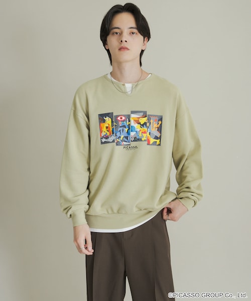 SENSE OF PLACE by URBAN RESEARCH(センスオブプレイスバイアーバンリサーチ)の「PICASSO スキッパースウェット(スウェット・メンズ・BLACK/GRAY/MINT・M/L)」の3枚目の写真