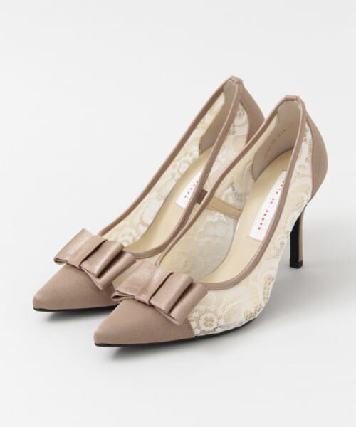 SENSE OF PLACE by URBAN RESEARCH（センスオブプレイスバイアーバンリサーチ）の「レースリボンパンプス（ドレスシューズ・レディース・BEIGE/BLACK・36/37/38）」の14枚目の写真