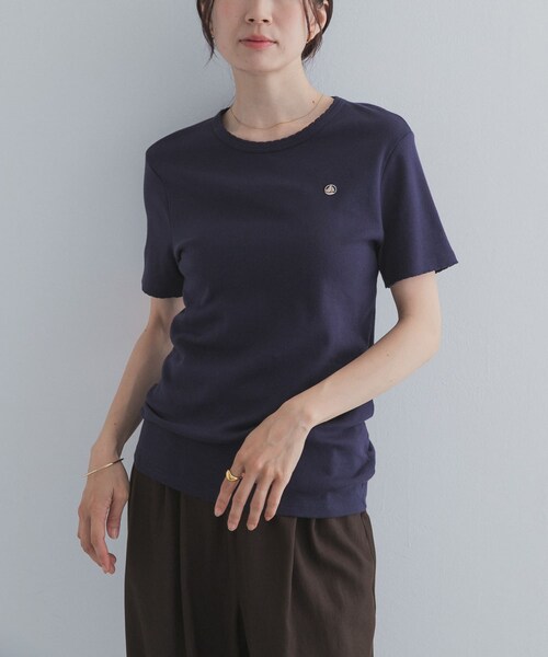 URBAN RESEARCH DOORS(アーバンリサーチドアーズ)の「『別注』PETIT BATEAU×DOORS POINTCOCOTTE T-SHIRTS(Tシャツ/カットソー・レディース・ECUME/OLIVINE/SMOKING/MARQUISE・S/M)」の19枚目の写真