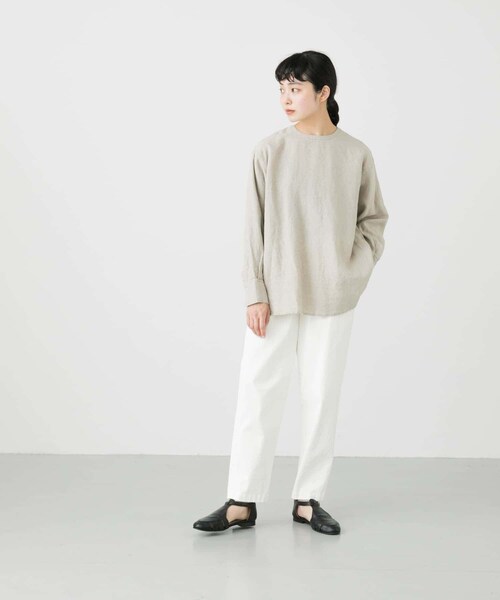 かぐれ（カグレ）の「コットンストレッチイージーパンツ（その他パンツ・レディース・BEIGE/OFF/BLACK/GRAY・FREE）」の8枚目の写真