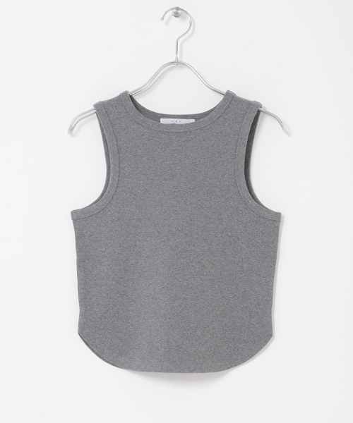 KBF（ケイビーエフ）の「クロップドタンクトップ（タンクトップ・レディース・OATMEAL/POWDERBLUE/RED/CHARCOAL・One）」の6枚目の写真