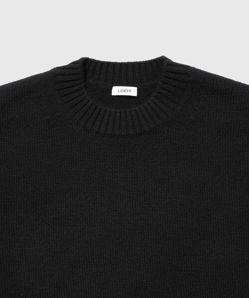 ADAM ET ROPE'（アダムエロペ）の「【LOEFF/ロエフ】LFU W 5GG DMG PO（ニット/セーター・メンズ・ブラック/ダークブラウン・1/2）」の6枚目の写真