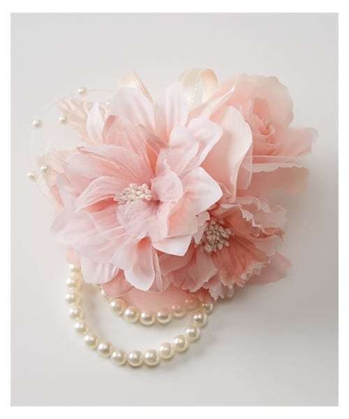 nissen（ニッセン）の「取り外しパール調チャーム付２ＷＡＹコサージュ（ブローチ/コサージュ・メンズ・ホワイト/ピンク/シルバー・Y）」の4枚目の写真