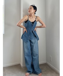 Ungrid | ハイウエストオーガニックコットンルーズデニム(デニムパンツ)