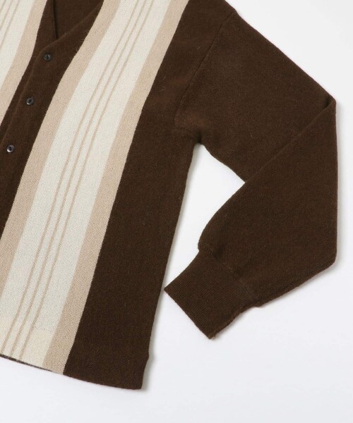URBAN RESEARCH（アーバンリサーチ）の「UNDYED ALPACA STRIPE CARDIGAN（カーディガン/ボレロ・メンズ・BLACK/BROWN・3/4）」の14枚目の写真