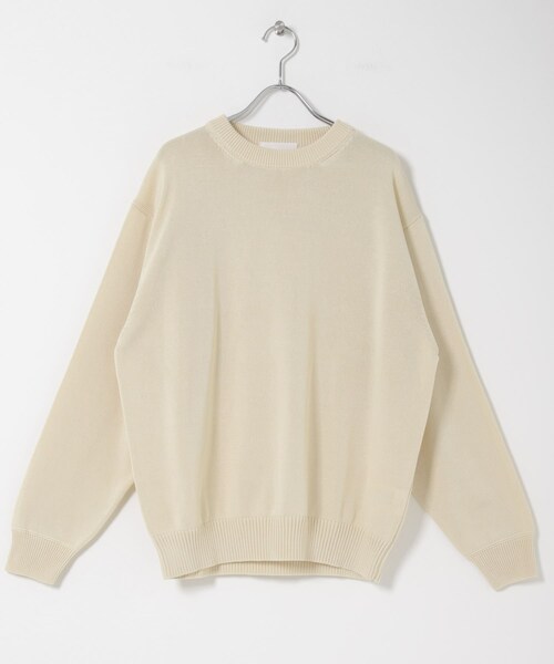 URBAN RESEARCH DOORS（アーバンリサーチドアーズ）の「STILL BY HAND　10G COTTON SWEATER（ニット/セーター・メンズ・NATURAL/D.CHARCOAL/BLUE GREY・46）」の9枚目の写真