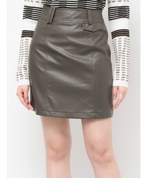 MURUA | フェイクレザーフラップミニスカート(スカート)