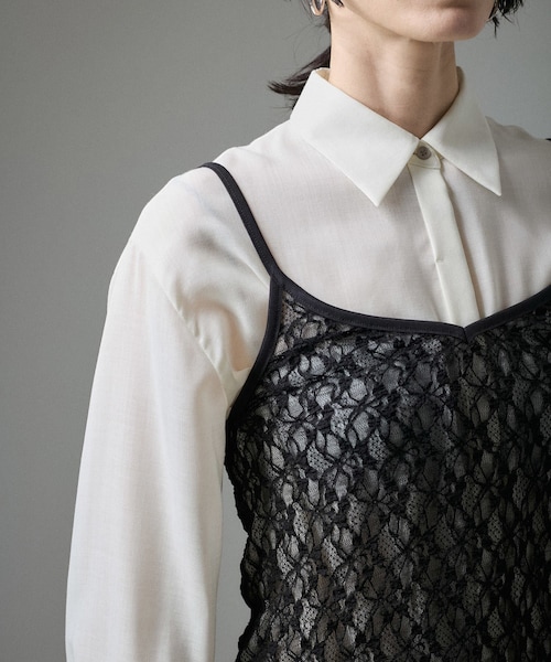 ADAM ET ROPE'(アダムエロペ)の「【SIMONE WILD(シモーネ ワイルド)】Slip Top(キャミソール・レディース・ブラック/オフホワイト・M)」の20枚目の写真