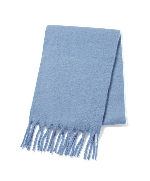 VIS（ビス）の「【リサイクルポリ】ふわふわ太フリンジマフラー（マフラー・レディース・ライトグレー/サックス/ライトグリーン/レッド/ピンク系/キナリ/ラベンダー/ターコイズ・F）」の8枚目の写真