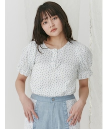 merry jenny | 【追加生産分】小花柄パフスリーブTee(Tシャツ/カットソー)