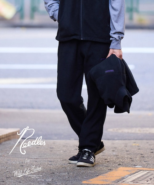 NEEDLES×WILD LIFE TAILOR ラインパンツ カーキ