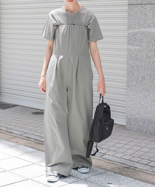 URBAN RESEARCH DOORS(アーバンリサーチドアーズ)の「FORK&SPOON ベアトップオールインワン(サロペット/オーバーオール・レディース・BLACK/KHAKI・1/2)」の14枚目の写真